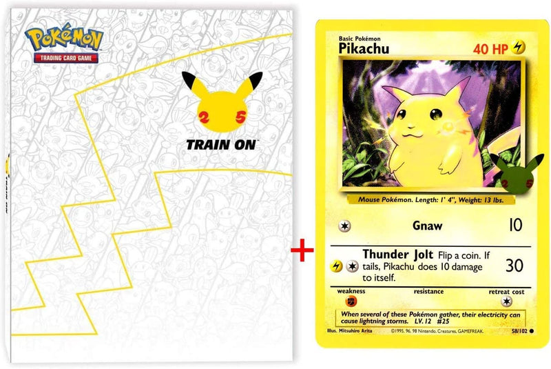 Pokemon 25th Anniversary First Partner Collector's Binder for Jumbo Cards + Pikachu Jumbo