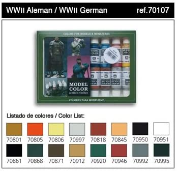 Model Color Paint Set - WWII German Colors