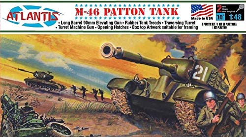 M-46 General Patton Tank 1/48 Plastic Model Kit Atlantis