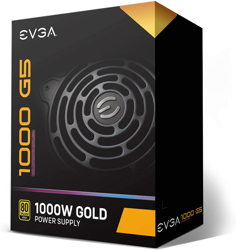 EVGA SuperNOVA 1000 G5, 80 Plus Gold 1000W, Fully Modular, ECO Mode with Fdb Fan, 10 Year Warranty, Compact 150mm Size, Power Supply 220-G5-1000-X1