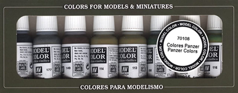 Vallejo Panzer Colors Paint Set