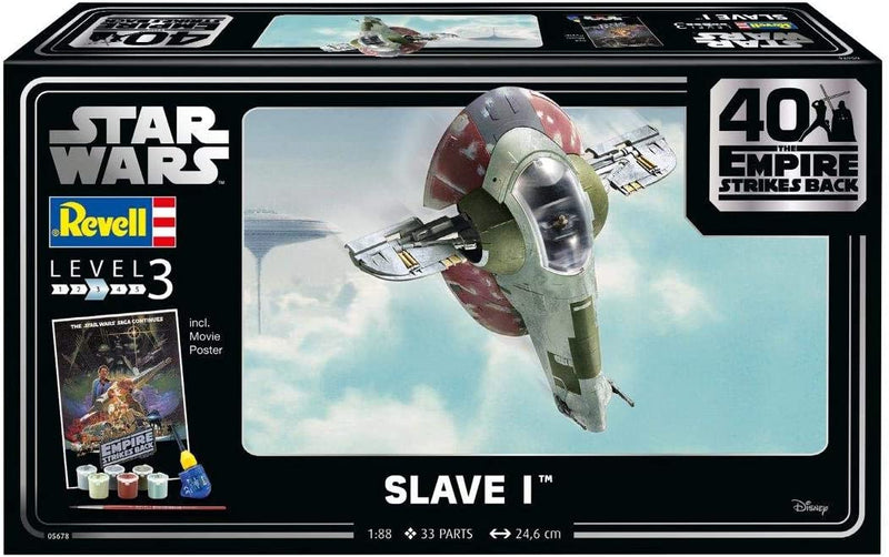 Revell RV05678 Slave I 40th Anniversary The Star Wars Plastic Model kit, Unvarnished