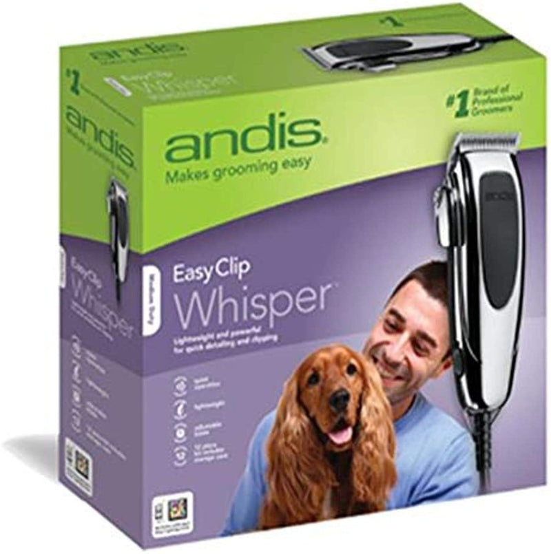 Andis 23585 EasyClip Whisper 12-Piece Adjustable Blade Clipper Kit, Pet Grooming, PM-4