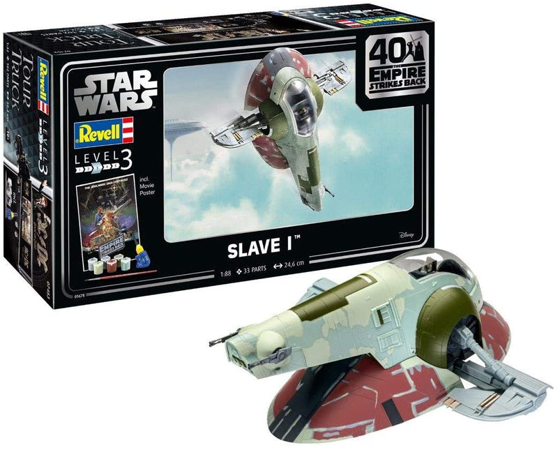 Revell RV05678 Slave I 40th Anniversary The Star Wars Plastic Model kit, Unvarnished