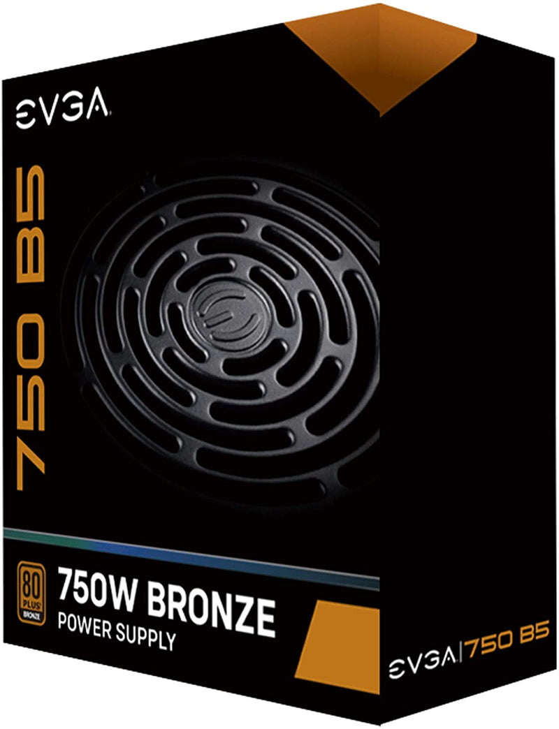 EVGA 750 B5, 80 Plus BRONZE 750W, Fully Modular, EVGA ECO Mode, 5 Year Warranty, Compact 150mm Size, Power Supply 220-B5-0750-V1