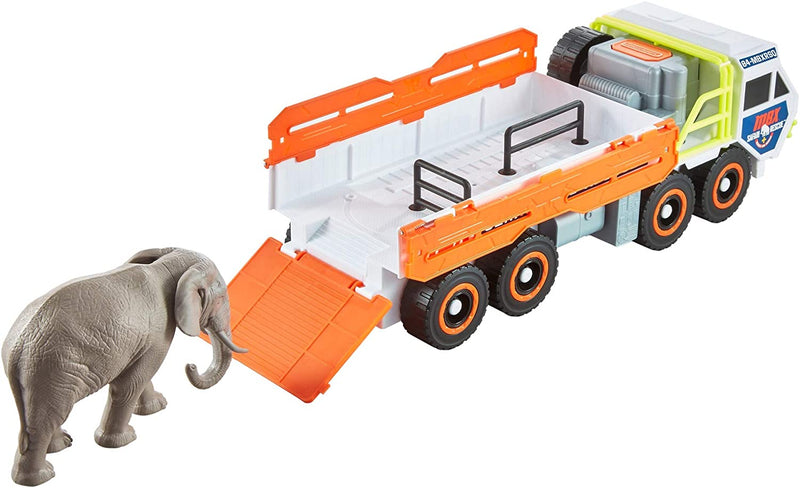 Matchbox Elephant Off-Road Rescue Adventure Set With Truck And Elephant Figure, Action And Exploration Game For Kids Age 3 And Up