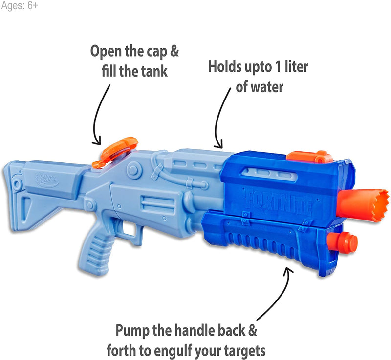 NERF Fortnite TS-R Super Soaker Water Blaster Toy , Brown