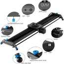 GVM Motorized Camera Slider, 31" Aluminum Alloy Track Dolly Rail Camera Slider with Tracking Shooting, 120 Degree Panoramic Shooting and Time-Lapse Photography for Most DSLR Cameras, Load up to 22lbs