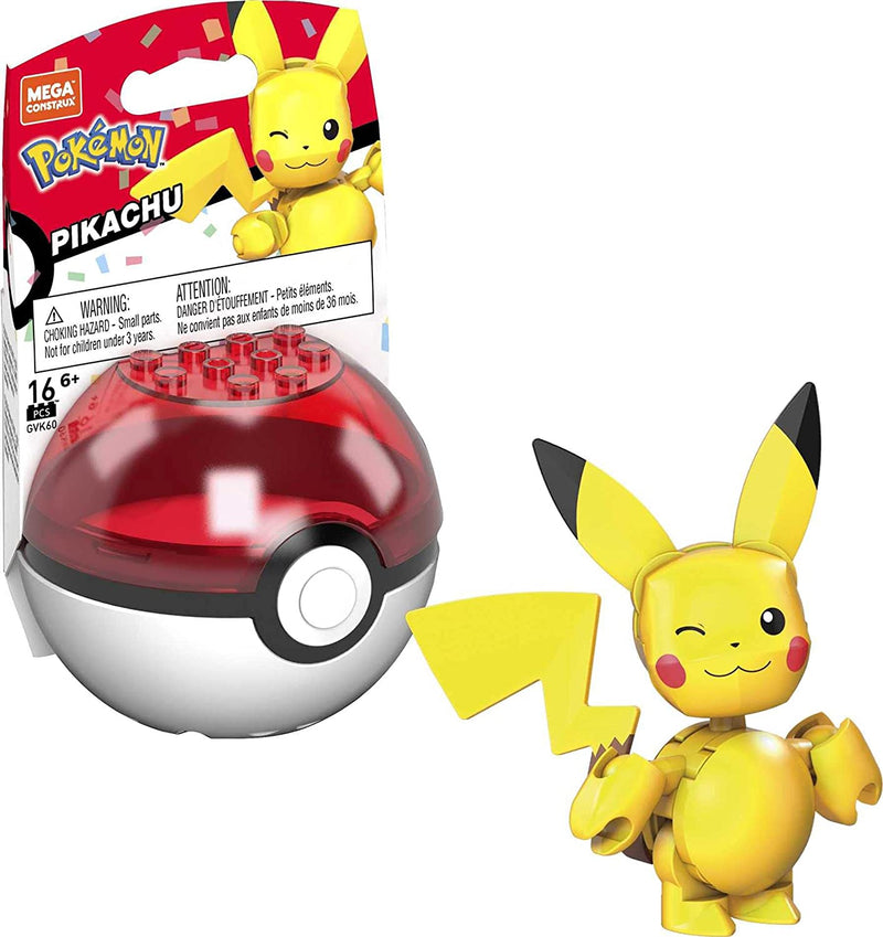 Mega Construx Pokemon Pikachu Construction Set, Building Toys for Kids [Amazon Exclusive]