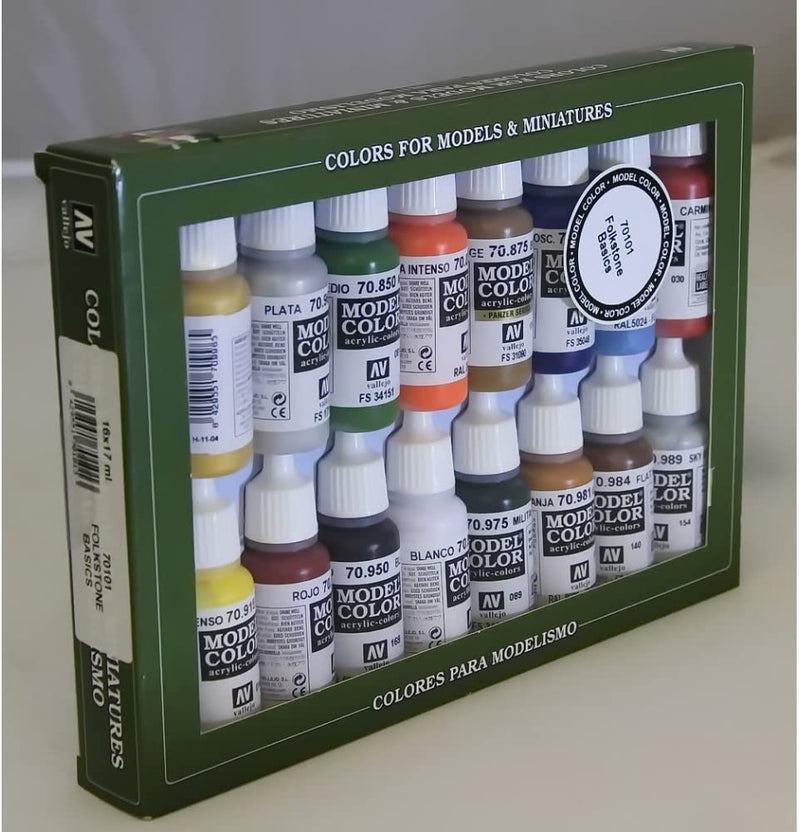 Model Color Paint Set - Folkstone Basic Colors