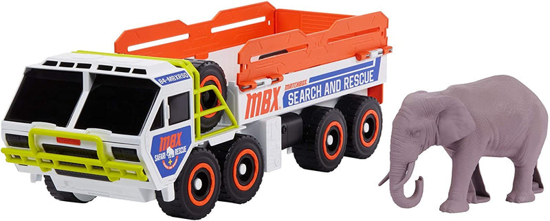 Matchbox Elephant Off-Road Rescue Adventure Set With Truck And Elephant Figure, Action And Exploration Game For Kids Age 3 And Up