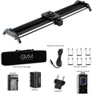 GVM Motorized Camera Slider, 31" Aluminum Alloy Track Dolly Rail Camera Slider with Tracking Shooting, 120 Degree Panoramic Shooting and Time-Lapse Photography for Most DSLR Cameras, Load up to 22lbs