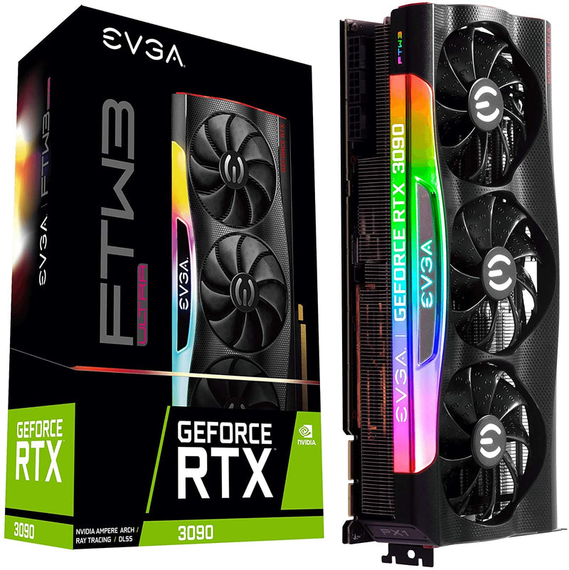 EVGA GeForce RTX 3090 FTW3 Ultra Gaming, 24GB GDDR6X, iCX3 Technology, ARGB LED, Metal Backplate, 24G-P5-3987-KR