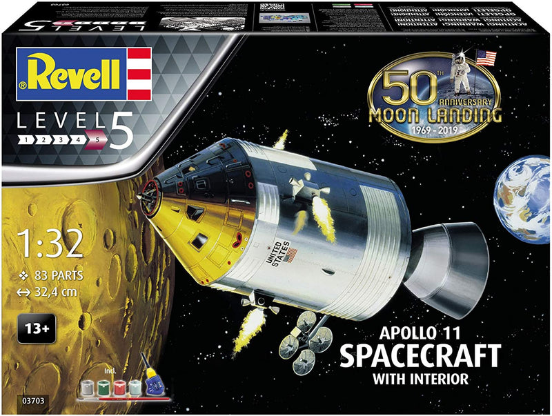 NASA Apollo 11 Command Capsule Spacecraft with Interior Model Kit Revell, Various