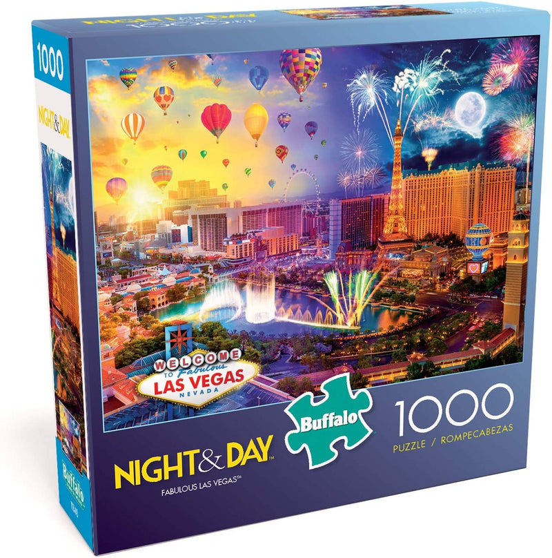 Buffalo Games - Fabulous Las Vegas - 1000 Piece Jigsaw Puzzle Multicolor, 26.75"L X 19.75"W