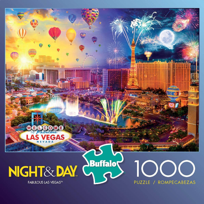 Buffalo Games - Fabulous Las Vegas - 1000 Piece Jigsaw Puzzle Multicolor, 26.75"L X 19.75"W