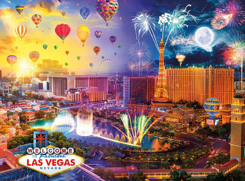 Buffalo Games - Fabulous Las Vegas - 1000 Piece Jigsaw Puzzle Multicolor, 26.75"L X 19.75"W