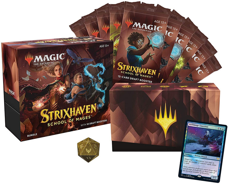 Magic The Gathering Strixhaven Bundle | 10 Draft Boosters (150 Magic Cards) + Accessories