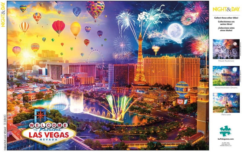 Buffalo Games - Fabulous Las Vegas - 1000 Piece Jigsaw Puzzle Multicolor, 26.75"L X 19.75"W