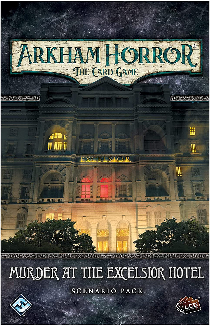 Arkham Horror The Card Game Murder at the Excelsior Hotel SCENARIO PACK | Horror Game | Cooperative Mystery Card Game | Ages 14+ | 1-2 Players | Avg. Playtime 1-2 Hours | Made by Fantasy Flight Games