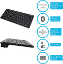 Targus Multi-Platform Bluetooth Keyboard Slim Compact Design with Scissor Switch Keys, Battery Life Indicator Compatible with Windows, Mac, iOS and Android, Black (AKB55TT)