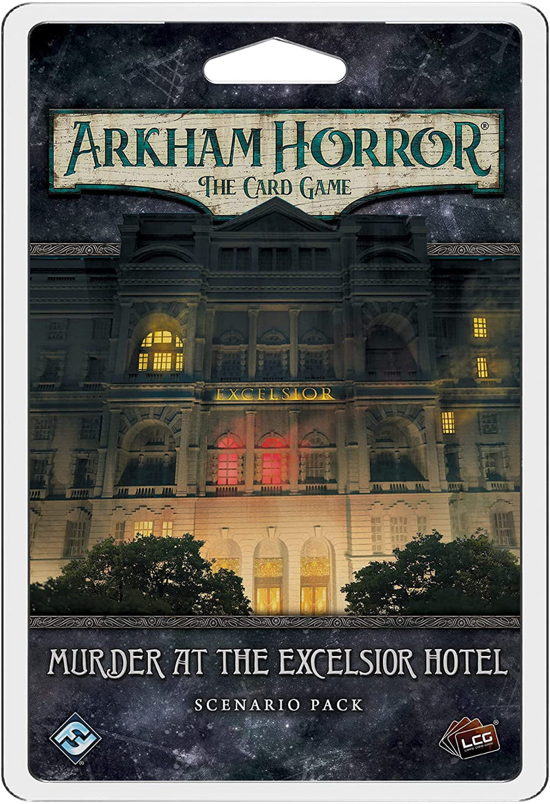 Arkham Horror The Card Game Murder at the Excelsior Hotel SCENARIO PACK | Horror Game | Cooperative Mystery Card Game | Ages 14+ | 1-2 Players | Avg. Playtime 1-2 Hours | Made by Fantasy Flight Games