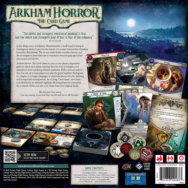 Arkham Horror The Card Game | Horror Game | Mystery Game | Cooperative Card Games for Adults and Teens Ages 14 and up | 1-2 Players | Average Playtime 1-2 Hours | Made by Fantasy Flight Games